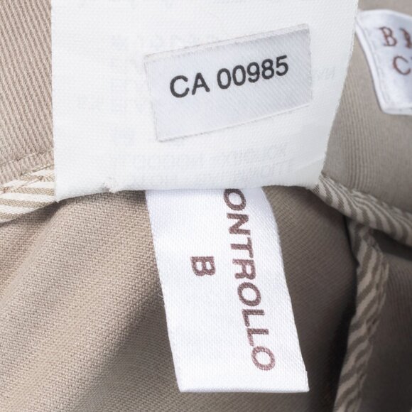 Brunello Cucinelli Khaki Cotton-Twill Skinny Pants - Picture 11 of 11